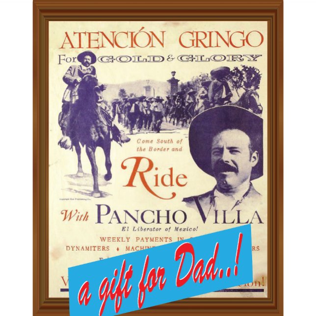 Ride 🎖️ Pancho Villa Vintage Mexican Artwork Poster (Skapare uppladdad)