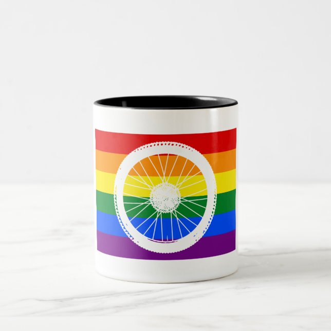 Ride Pride Cycling Wheel Två-Tonad Mugg (Center)