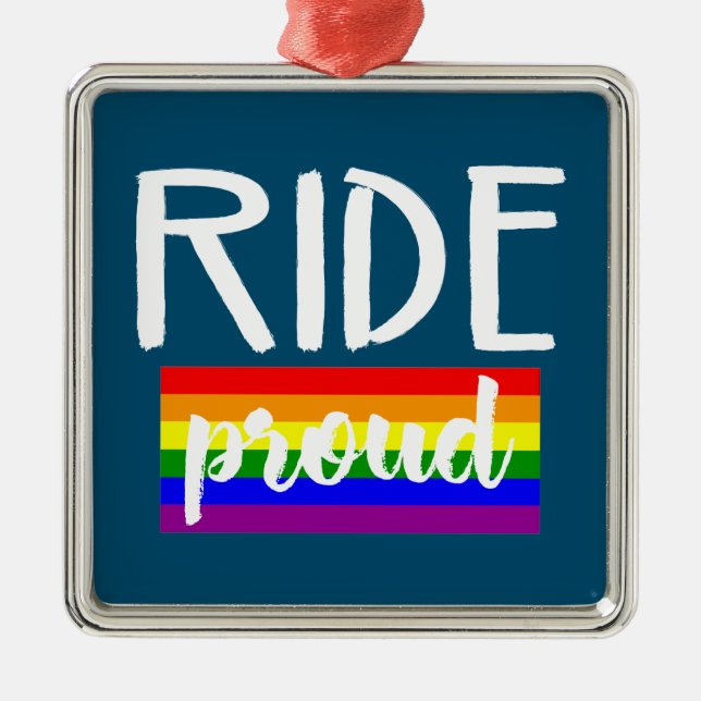 Ride Proud Cycling Julgransprydnad Metall (Framsidan)