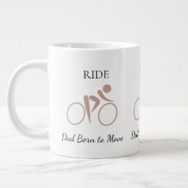Ride Relax Repeat Cykling Pappa, Farsdagspresent Jumbo Mugg