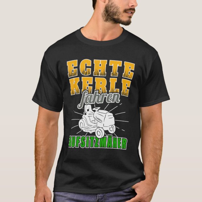 Ride Ride på Mower Gräsmatta Mower T Shirt (Framsida)