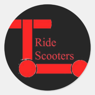 Ride-Scooters Stickers Runt Klistermärke