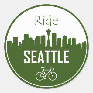 Ride Seattle Runt Klistermärke