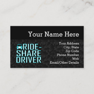 Ride Share-förare Rideshare-körning Visitkort
