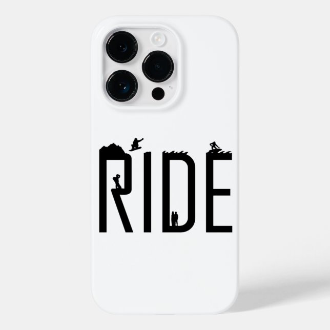 RIDE Snowboard och Surfa iPhone 14 Pro Fodral (Baksida)