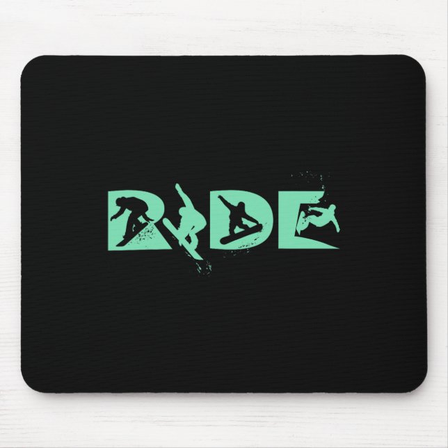 Ride Snowboarding Funny Snowboarder Gift Musmatta (Framsidan)