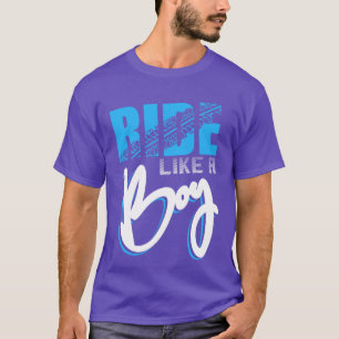 Ride som en Boy Motocross Dirt Bike Boys Motorcros T Shirt