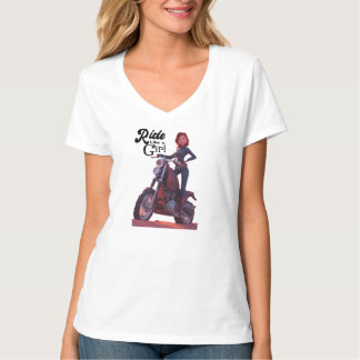 Ride som en flicka Biker T Shirt