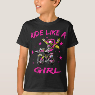 Ride som en flicka, Dirt Bike Motocross Gift T Shirt
