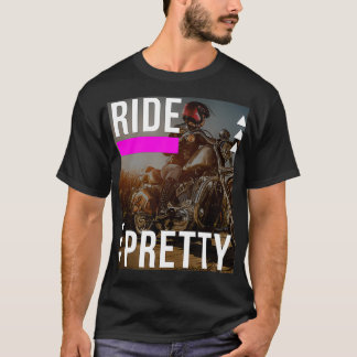 Ride Söt Dam Biker Älskare2 T Shirt