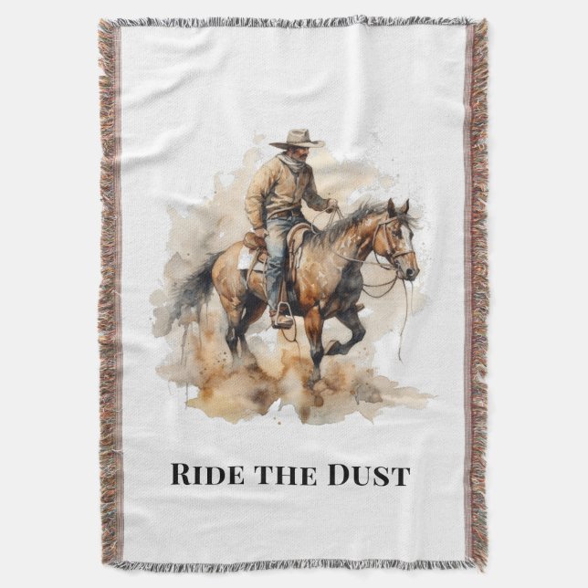 Ride The Dust Western Ranch Komfort Filt (Framsidan Vertikal)