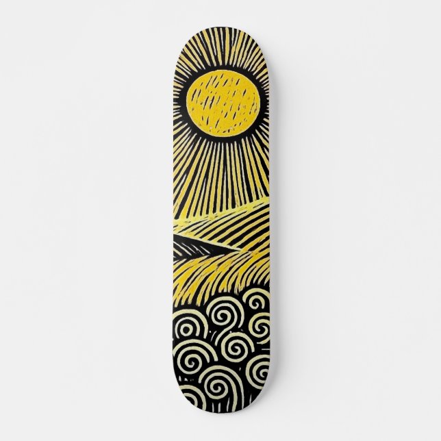 Ride the Golden Hour Mini Skateboard Bräda 18,5 Cm (Framsida)