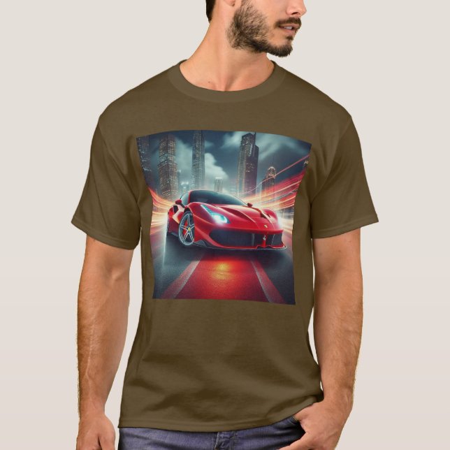 Ride the Rush: High Performance Car T-Shirt (Framsida)