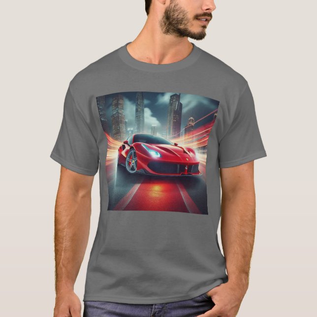 Ride the Rush: High Performance Car T-Shirt (Framsida)