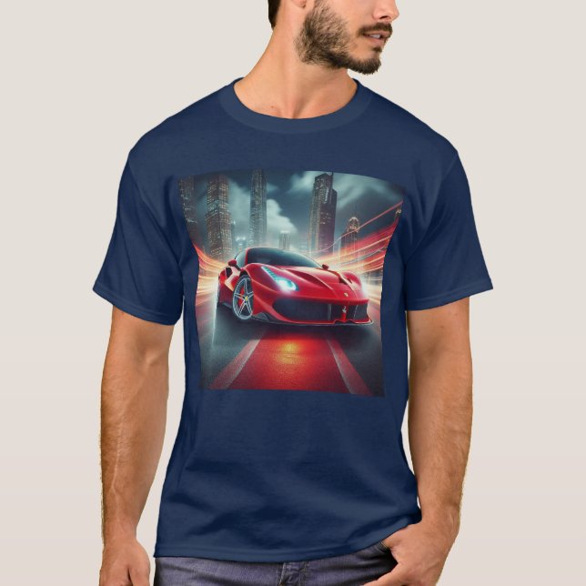 Ride the Rush: High Performance Car T-Shirt (Framsida)