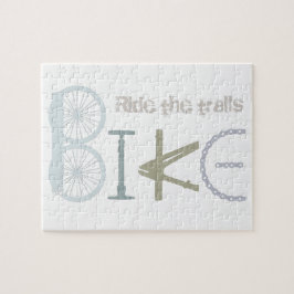 Ride the Trails Bike Graffiti Sport Quote Pussel