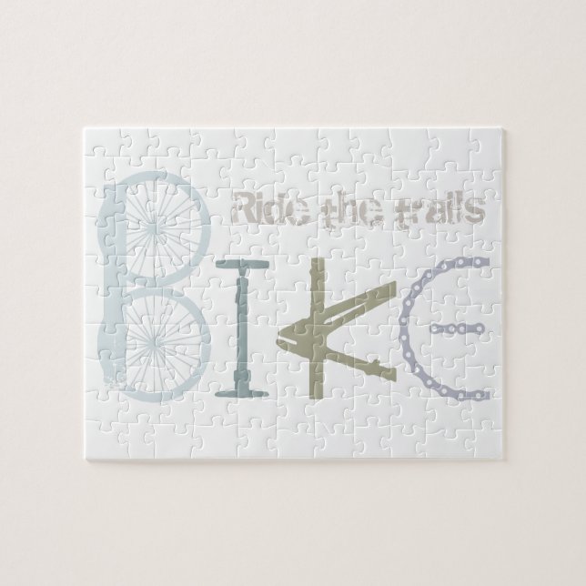 Ride the Trails Bike Graffiti Sport Quote Pussel (Horisontell)