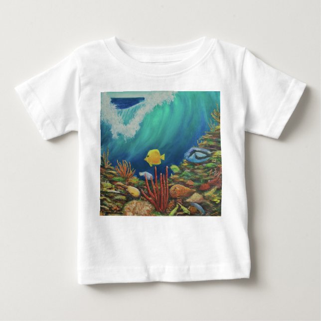 "Ride the Vågar: Ocean Vibes Tee" T Shirt (Framsida)
