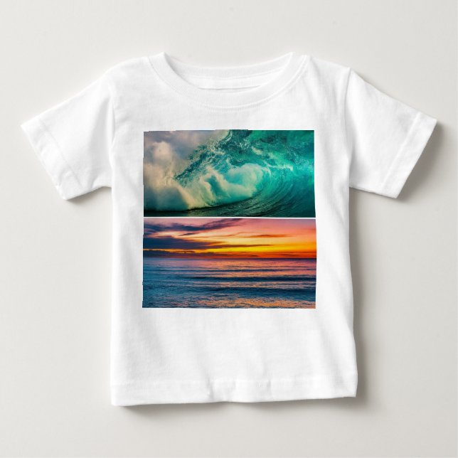 "Ride the Vågar: Ocean Vibes Tee" T Shirt (Framsida)