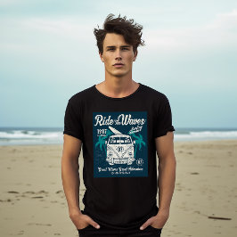 Ride the Vågar Retro Surfing T Shirt