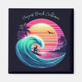 Ride the Wave at Sunset Magnet