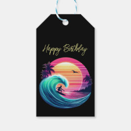 Ride the Wave at Sunset Presentetikett