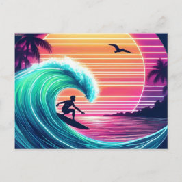 Ride the Wave at Sunset Vykort