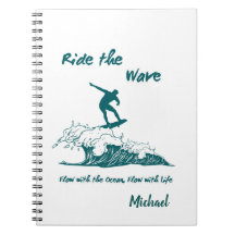 "Ride the Wave" Inspirational Surfing Graphic