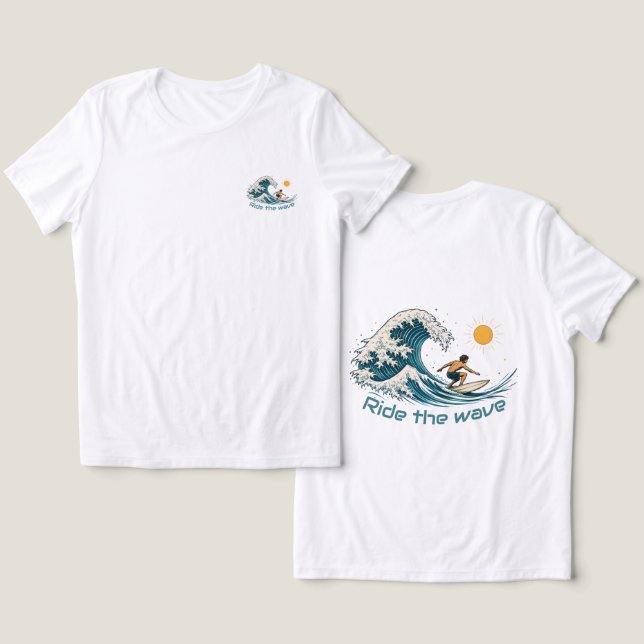Ride the Wave Surfing T-Shirt (Design fram och bak)