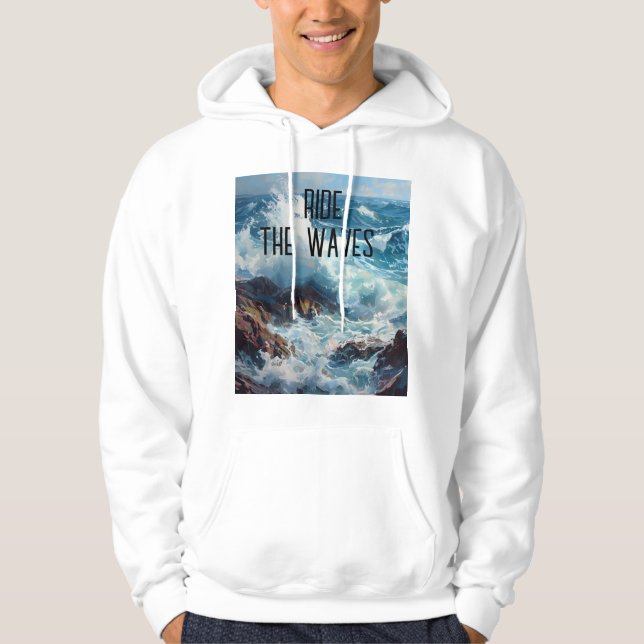 Ride the Waves – Ocean-Inspired Hoodie (Framsida)