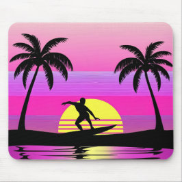 Ride the Waves – Purple Sunset Surf Mood Mouse Pad Musmatta