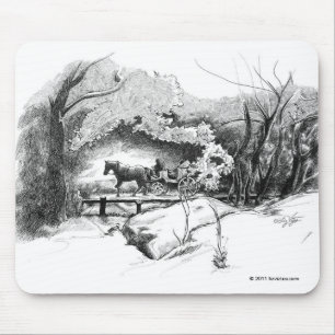 Ride through Central Park Mousepad Musmatta