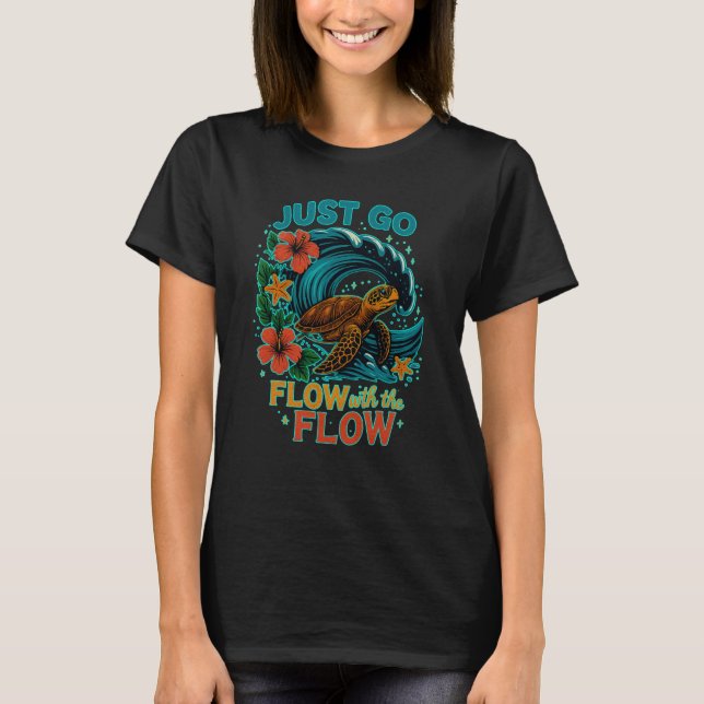 Ride Tide - Sea Turtle Flow Vibes Tee (Framsida)