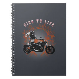 Ride to Life - Biker Girl Anteckningsbok