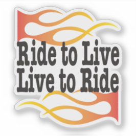 Ride to Live Live to Ride Biker Saming Klistermärken