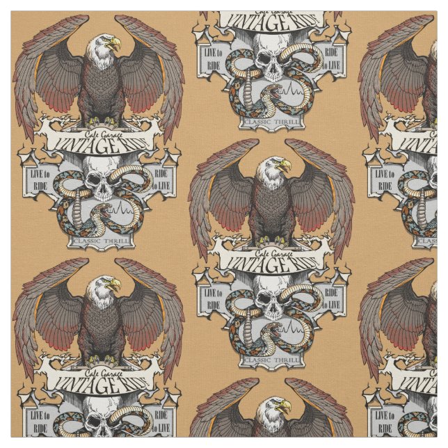 Ride to Live To Ride Biker design Tyg (Provkarta)