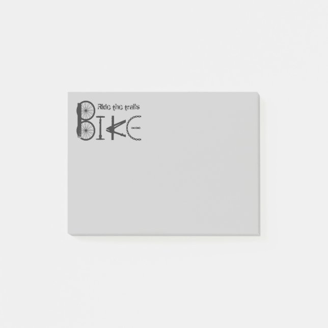 Ride Trails Bike Graffiti Quote Post-it Block (Framsida)