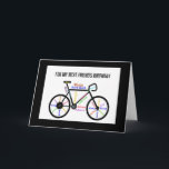 Ride Trails Biking Best Friend Birthday Kort<br><div class="desc">Ride Trails Mountain Biking Best Friend Birthday med bilder från cykeldelar</div>