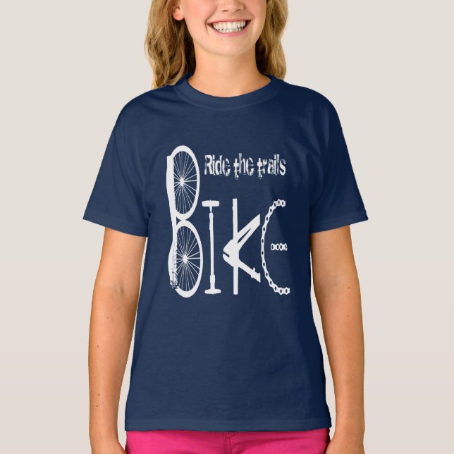 Ride Trails Graffiti från Bike Parts Tracks T Shirt (Framsida)
