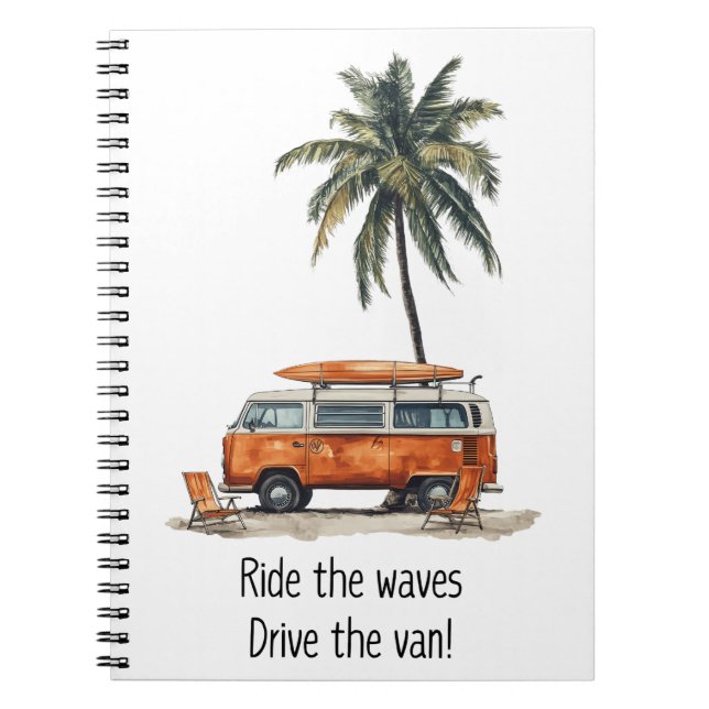 Ride Vågar VW Campervan Notebook Anteckningsbok (Framsidan)
