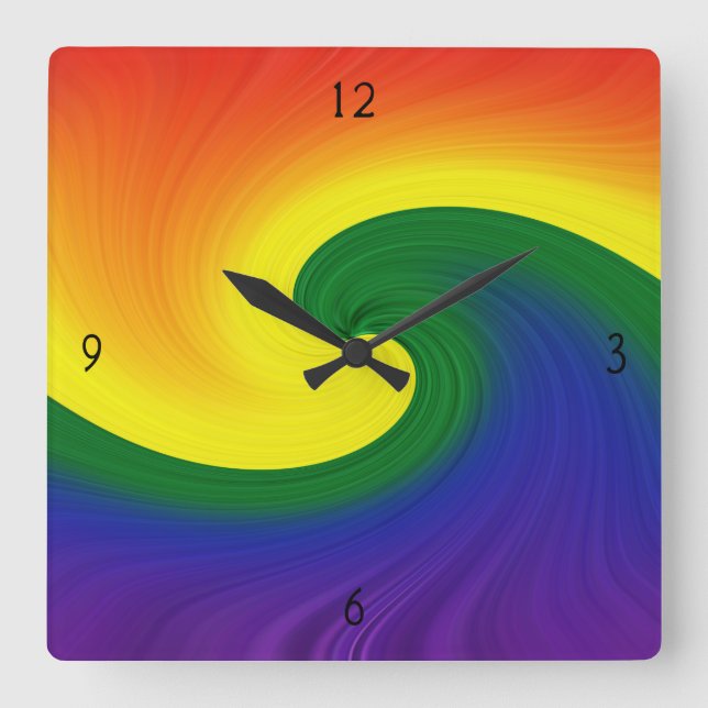 Ride Vave Square Wall Clock Fyrkantig Klocka (Framsida)