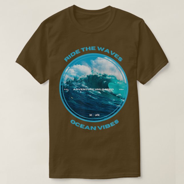 RIDE VINKARA oceanen vibes äventyr kärlek Serfing  T Shirt (Design framsida)