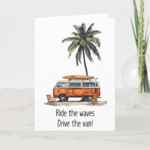 Ride Vinkara VW Campervan Hälsning Card Tack Kort