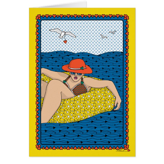 Ride Wave_B_Greeting Card Hälsningskort (Framsidan)