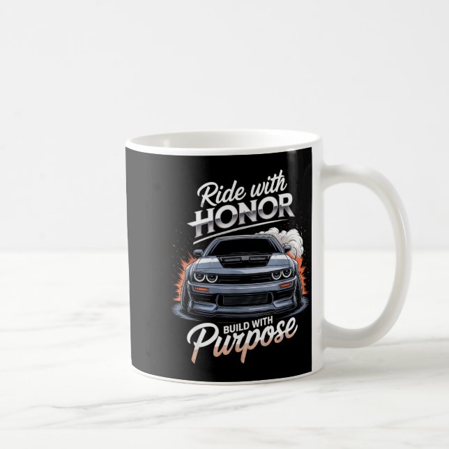 Ride With Honor Car Lover  Kaffemugg (Höger)