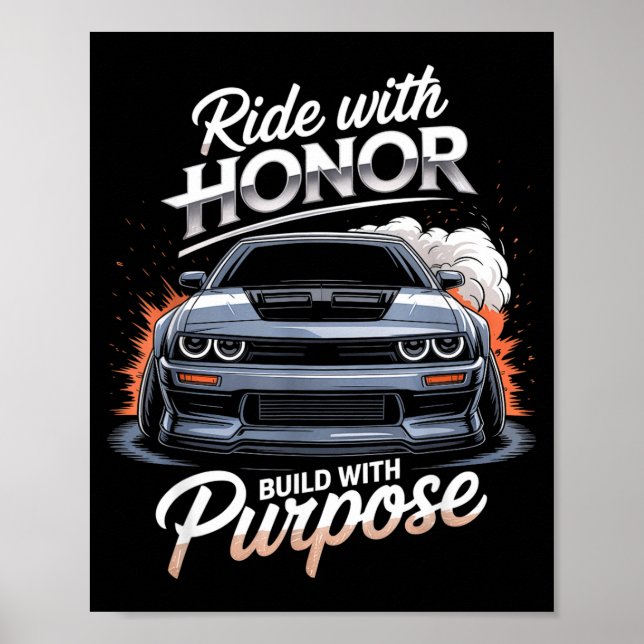 Ride With Honor Car Lover  Poster (Framsidan)