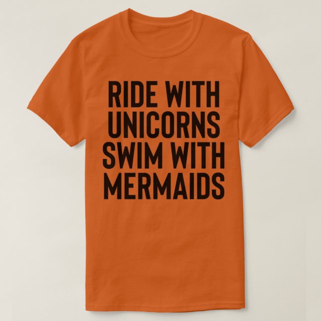 Ride With Unicorns For Hipster n T Shirt (Design framsida)