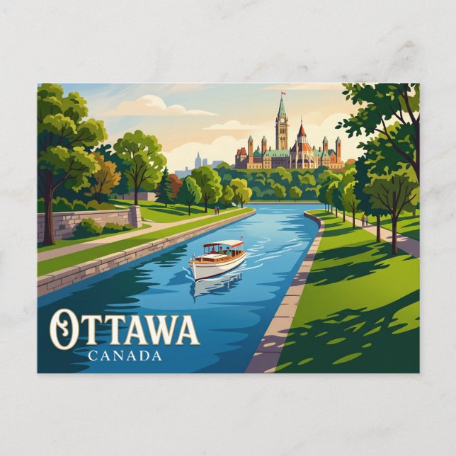 Rideaukanalen Kanada Vykort (Framsida)