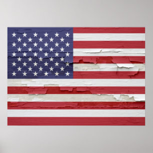 Riden ut amerikanska flaggan poster
