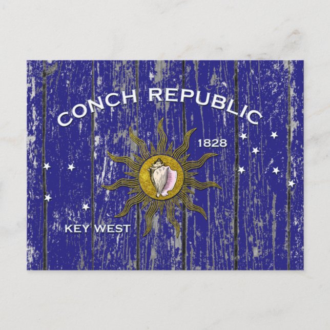 Riden ut Key West vintage Vykort (Framsida)